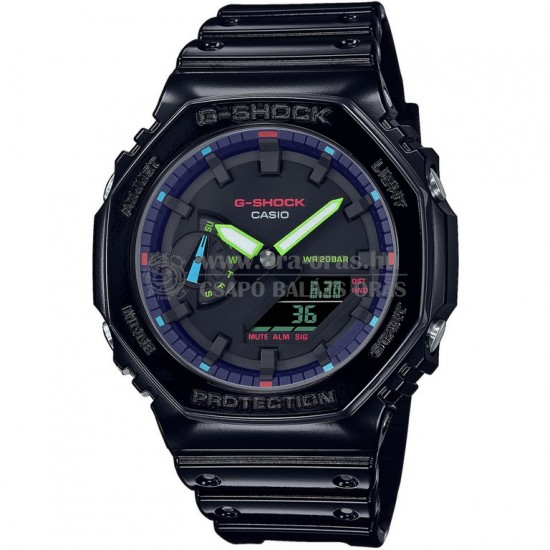CASIO GA-2100RGB-1AER G-SHOCK Classic Virtual Rainbow elemes férfi karóra