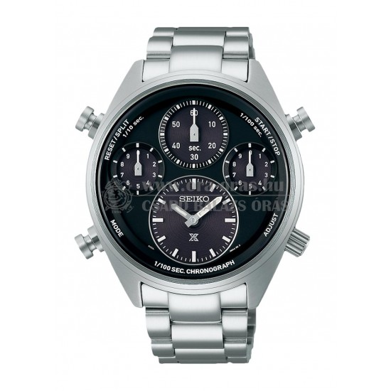 SEIKO SFJ003P1 Prospex Black on Black Speedtimer 1/100 Solar Chronograph férfi karóra