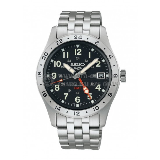 SEIKO SSK023K1 5 Sports Field Deploy Mechanical GMT automata férfi karóra
