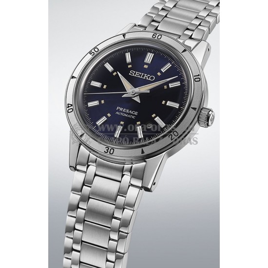 SEIKO SRPL07J1 PRESAGE STYLE 60'S Elegant Yet Rugged in navy automata férfi karóra