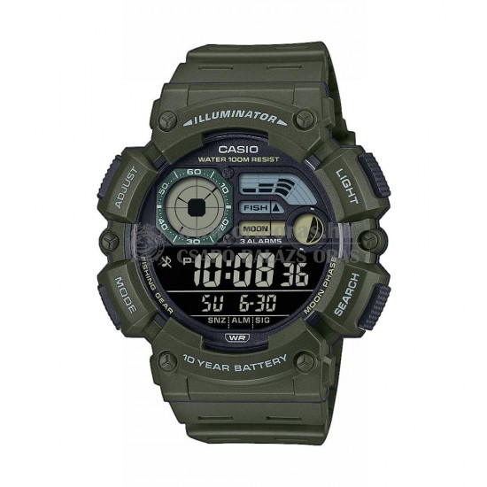 CASIO WS-1500H-3BVEF Collection Digital új horgász üzemmódos férfi karóra