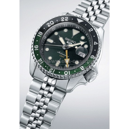 SEIKO SSK035K1 5 Sports SKX GMT Bi-Colour Green automata férfi karóra
