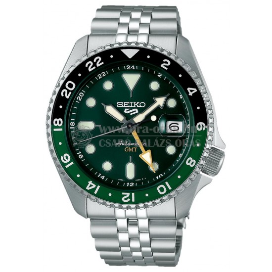 SEIKO SSK035K1 5 Sports SKX GMT Bi-Colour Green automata férfi karóra