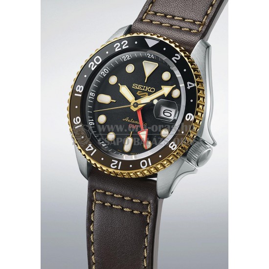 SEIKO SSK036K1 5 Sports SKX GMT in Mocha automata férfi karóra