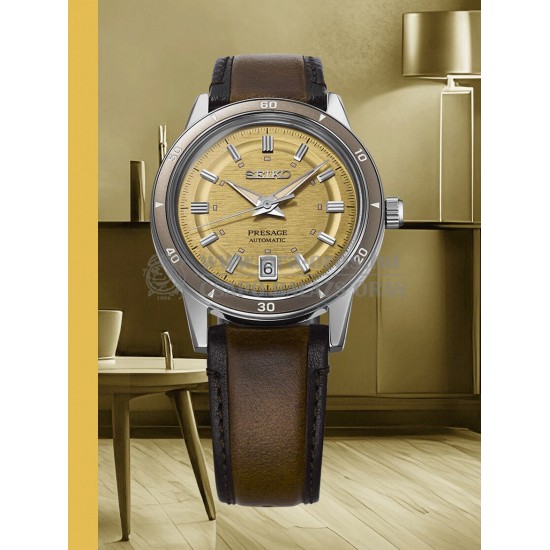 SEIKO SRPL75J1 PRESAGE STYLE 60'S Style 60s in Golden Yellow automata férfi karóra