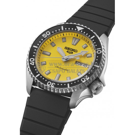 SEIKO SRPL87K1 5 Sports SKX Redux in Ki-iro Yellow automata férfi karóra