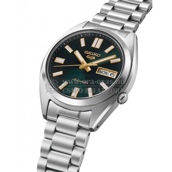 SEIKO SRPL57K1 5 Sports SNXS Vintage Gold Collection In Green Tie automata férfi karóra