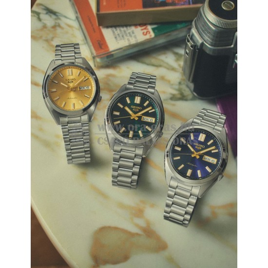SEIKO SRPL59K1 5 Sports SNXS Vintage Gold Collection In Gold Cufflinks automata férfi karóra