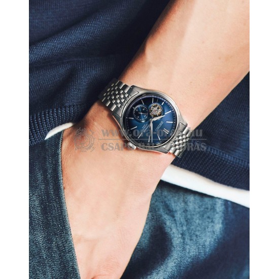 SEIKO SPB527J1 Presage Classic Open Heart in Ai-iro Japan blue automata férfi karóra